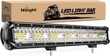 Nilight 20 Inch Led Light Bar Triple Row 420w Flood Spot Combo Off Road 8 Kinds