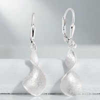 OhrhäNger 925 Sterling Silber Matt Ohrringe Boutons Silberohrringe
