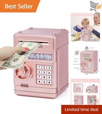 Kids Piggy Bank Electronic ATM Coin Money Saving Box Gift for Ages 3-12
