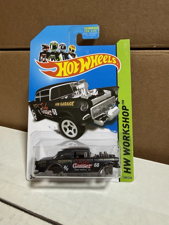 RARE Hot Wheels *NO BASE OR WHEELS ERROR* ‘55 Chevy Bel Air Gasser - Black  SPUN - Image 3 of 4