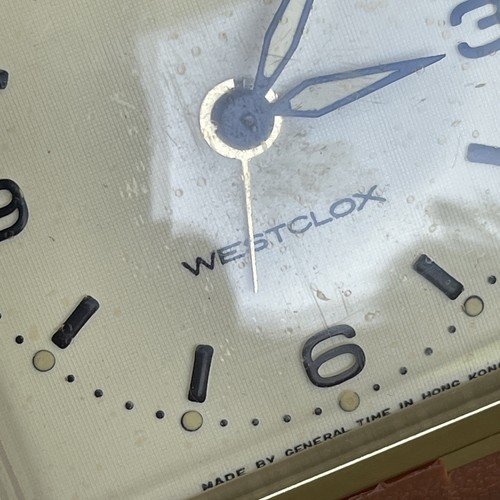 WESTCLOX Travel Clock Vintage Collectable Functional Illuminated Glow Hong Kong - Picture 14 of 15