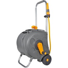 Hozelock 30m Compact Hose Cart with Wheels and Spray Nozzle Ready to Use