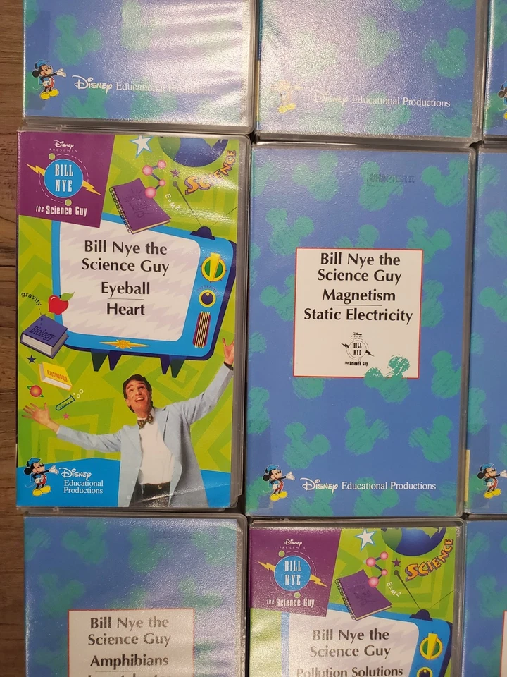 Very Rare Vintage Bill Nye The Science Guy VHS Tape Lot Of 24 - Lot 2 Foto 3 de 4