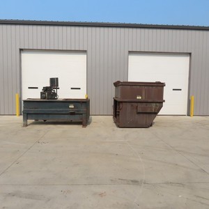 McClain Stationary Trash Compactor W/10 Cubic Yard Dumpster 200/400V 3Ph