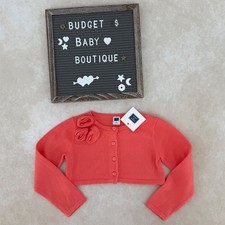 NWT JANIE AND JACK Sunshine Daydreams Coral Cardigan Sweater Size 2T