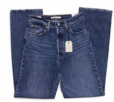 Levi's Women  s Premium Ribcage Straight Jeans Button Fly Sz 29 Blue Denim NWT