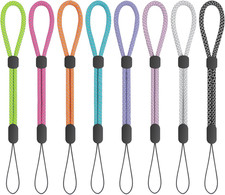 Adjustable Colorful Nylon Wrist Strap Lanyard for Phones, Cameras, and ID Badges