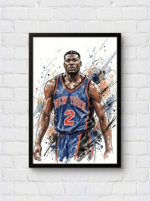 Larry Johnson New York Knicks Basketball Poster Kunstdruck Wand Bild Print