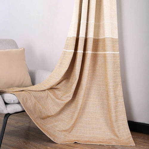 Chenille Jacquard Room Divider Curtains, Modern Linen Textured Window Treatme... - Bild 2 von 7