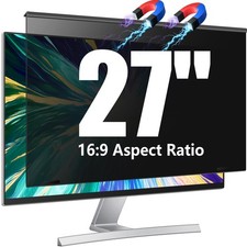 Magnetic Computer Privacy Screen Filter 27 inch for 16:9 Widescreen Monitor D...