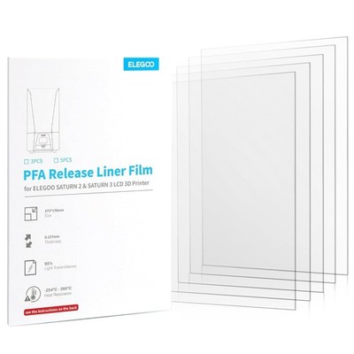 5PCS PFA Release Liner Film for Saturn 2/8K/3/4/4 Ultra/4 Ultra 16K Resin 3D Pri