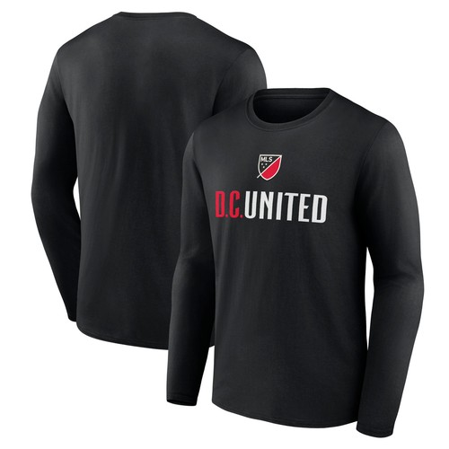 Men's Black D.C. United Shielded Logo Long Sleeve T-Shirt