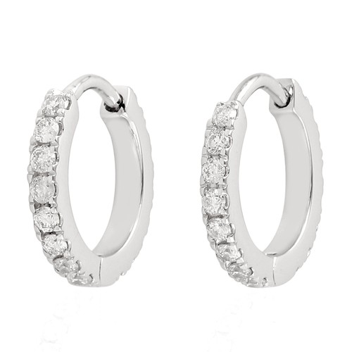 Orecchini in Oro Bianco 18k con pavè in Diamanti | GV