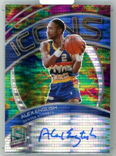 2020-21 Panini Spectra Alex English #ICO-AEN Icons Autograph Celestial Parallel【