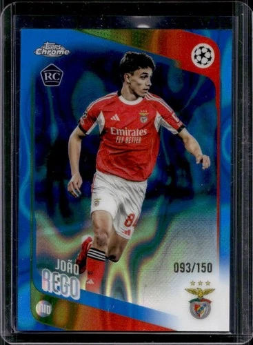 2025-26 Topps Chrome UEFA CC Joao Rego RC Blue Lava Refractor #/150 Benfica