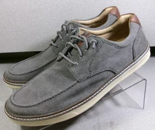253644 SP50 McGUFFEY MEN SHOE SIZE 9 M GRAY CANVAS SLIP-ON BY JOHNSTON & MURPHY