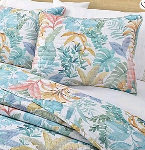 J Queen New York King Quilt Set Bahama Breezes 3 Piece - Picture 6 of 15