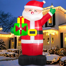 8FT Christmas Inflatables Santa Claus 2025 NEW LED Outdoor Decoration