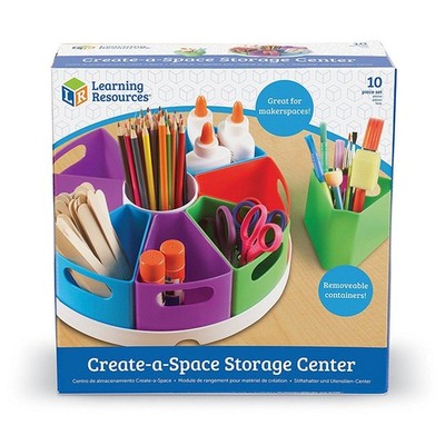Learning Resources Create-a-Space Storage Center - Classroom Craft Desk Tidy 