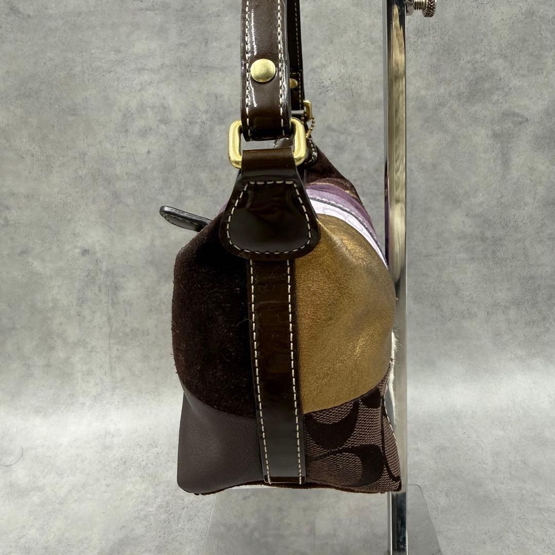 COACH Y2K Patchwork Leather Shoulder Handbag Mult… - image 17