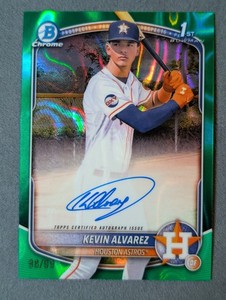 Kevin Alvarez /99 Green Lava 1st Bowman Auto 2025 Bowman Chrome #CPA-KA Astros