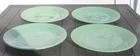 Vintage SET of Four AH Fire King Jane Ray Jadite Jadeite Ribbed 9” Dinner Plates