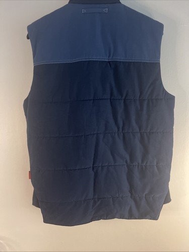 BMW Motorrad Gilet Vest Men's M Body Warmer Blue Padded Snap Zip Closure Lined - Picture 6 of 6