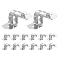 26pcs Stainless Steel Conduit Clamp 1 Hole 16mm Dia Single Band U Bracket