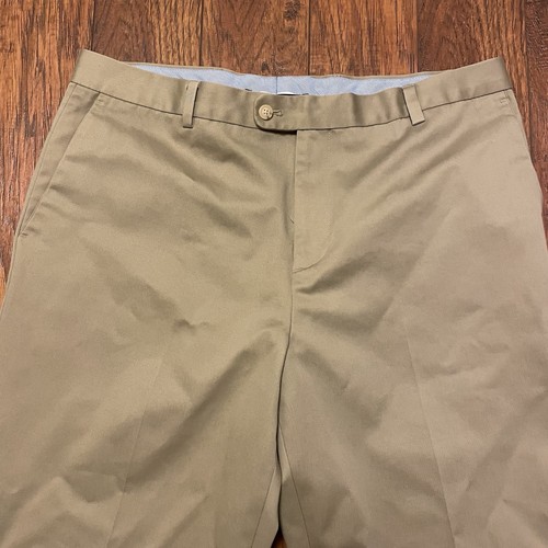Kirkland Signature Mens Slacks Size 38x30 Tan Straight Leg Flat Front Dress Pant - Picture 4 of 16