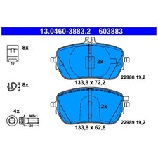 Satz Bremsbeläge Bremsklötze vorne für Mercedes B-Klasse W247 CLA C118 | 2453