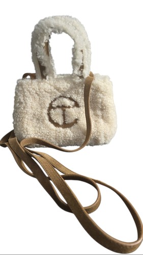 UGG x TELFAR Small Reverse Shopper Bag Shearling Suede Excellent  - Picture 1 of 7