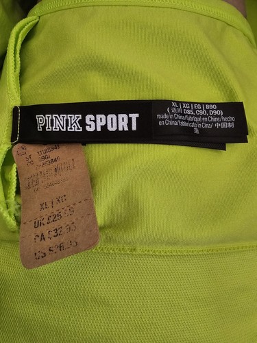 Victoria’s Secret Pink Sport One Shoulder Green Top Brassiere Size XL * NEW - Picture 6 of 11