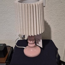 Target Brands Table Lamp Pink White Drum Shade Ceramic Fabric Modern