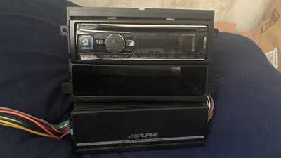 Alpine CDE-163BT Receiver With KTP-445A Amplifier And Wiring 2005 F-150