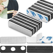 Magnetic Name Tag Holders with Strong Magnets for Securely Attaching ID Black