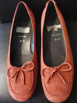 René by ara Damen Ballerina Schuhe Slipper 8,5  ECHT LEDER wie NEU
