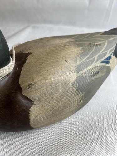Rare Vintage Hand Carved, Signed, Painted Decoy By Don Profota Ducks Mallard - Picture 11 of 17