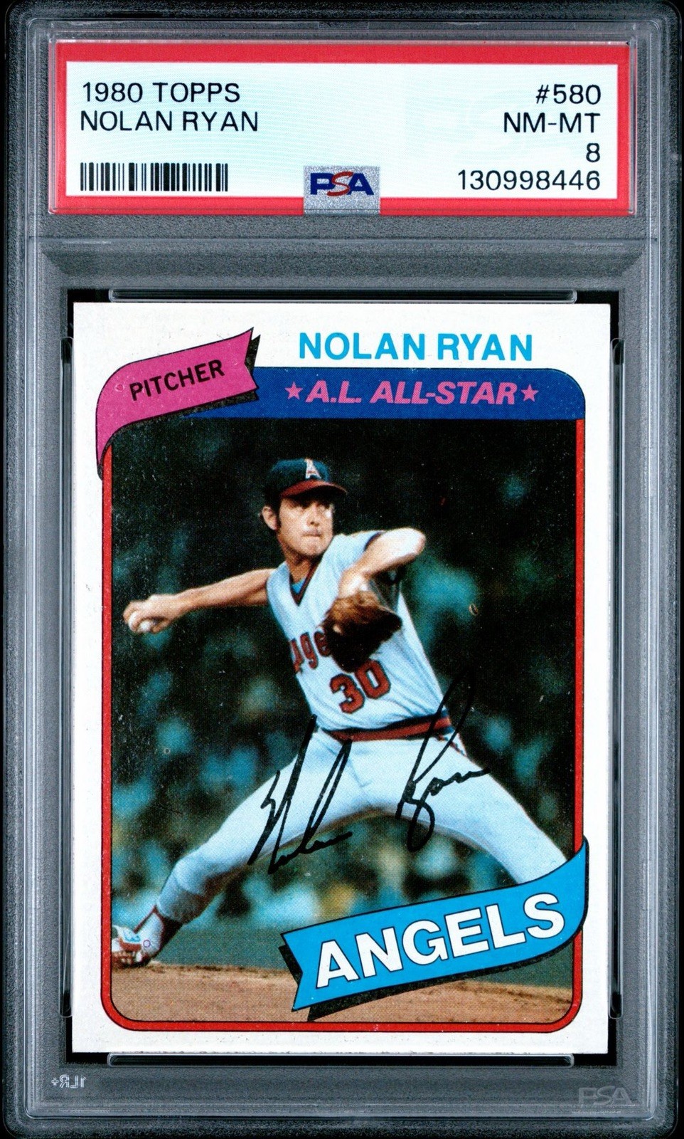 1980 Topps #580 Nolan Ryan -PSA 8 NM-MT. HOF Just Graded