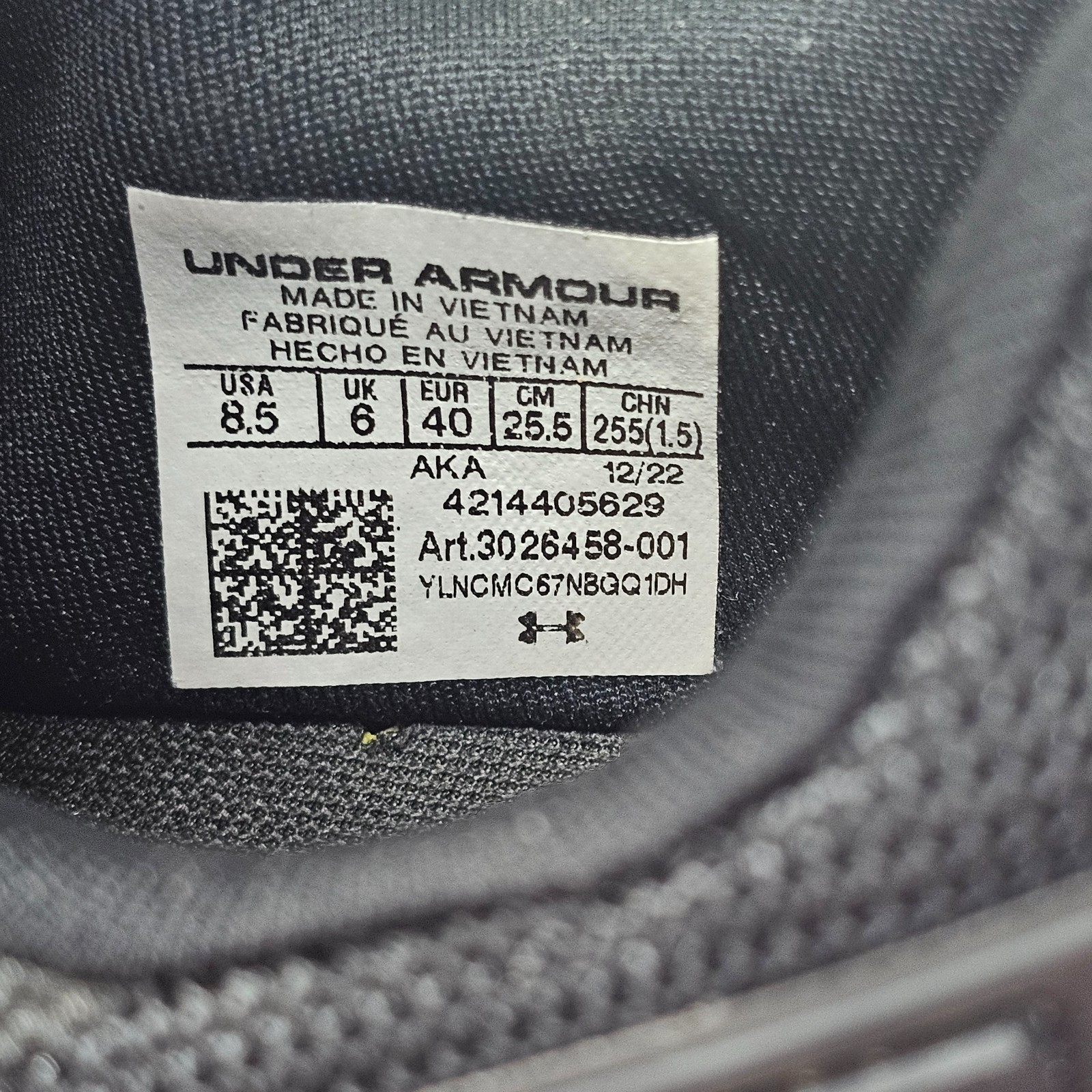 Under Armour Women's Project Rock BSR 3 Size 8.5 White Black A57 thumbnail 6