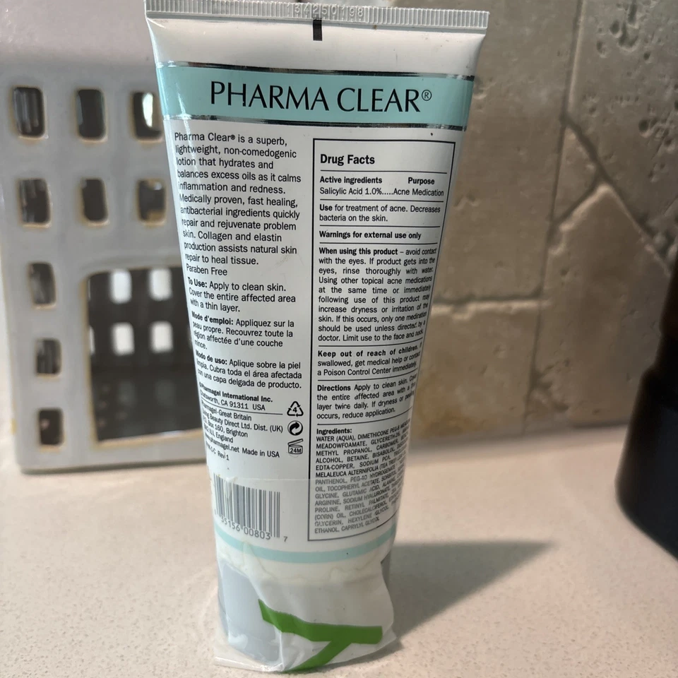 PharmaGel Pharma прозрачный лечебный увлажняющий крем 6 жидких унций EXP12/13 - Изображение 2 из 4