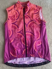 Terry Women Pink and Orange Cycling Vest Size L