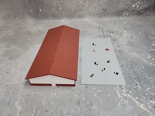1/64 Custom scratch built 40x86 Hog building Burnt Red & White With Floor - Picture 4 of 6