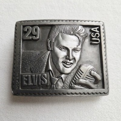 American Legends Foundry Elvis Presley 29 Cent Stamp Belt Buckle Limited Edition