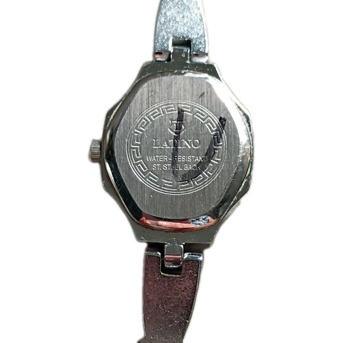 Latino Water Resistant Stainless Steel Back Elegant Dainty Silver Women's WORKS - Picture 3 of 4