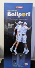 Tourna Ballport Tennis Ball Hopper Holds 80 Balls Durable and Lightweight Black