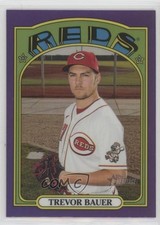 2021 Topps Heritage Hot Box Chrome Purple Refractor Trevor Bauer #475 5m1