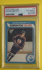 1979-80 O-PEE-CHEE WAYNE GRETZKY ROOKIE CARD #18 - PSA AUTHENTIC ALTERED. rookie card picture