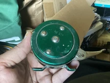 VINTAGE PERRINE MFG Co. GREEN MODEL No 37P FREE STRIPPING AUTOMATIC FLY REEL
