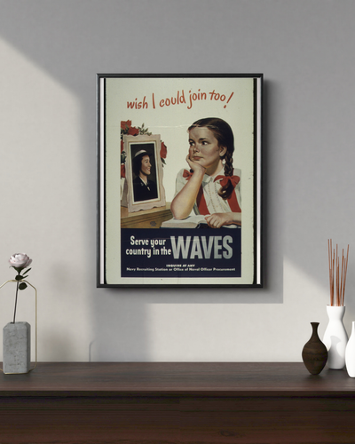 WW2 Propaganda Poster Wish I Could Join Too Enlistment War USA 12x18 Reprint - Picture 3 of 4