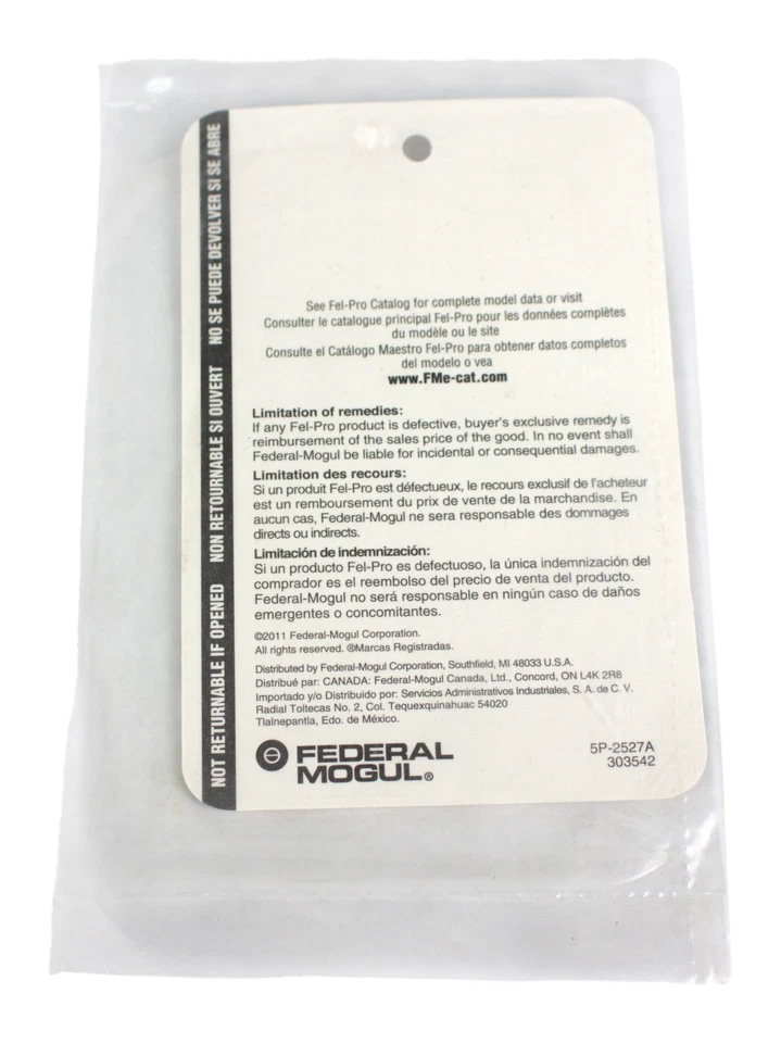 Junta de carrocería del acelerador Fel-Pro para Nissan Máxima 1995-99 modelo 61064 Foto 2 de 4